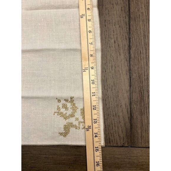 Vintage Embroidered Linen Napkins Set Of 8 15"x15" - Picture 5 of 6